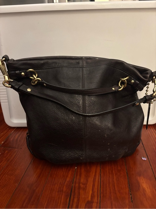 Handbags - Coach Ashley Soho Hobo Soft Leather Shoulder Bag - Dark Brown